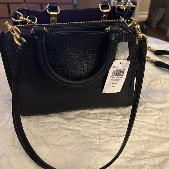 COACH Rogue 25 Shoulder Bag Black, Brass Hardware (NWT) - Picture 3 of 6